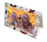 PILUVI THE LABEL Juego de 6 tarjetas de Navidad con sobre, 13,8 cm x 8,7 cm, marco de fotos de cartón para tarjetas especiales de Navidad para personalizar tarjetas de felicitación para deseos