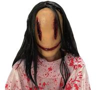 PILUZEAT Demon MáScara Adulto Hombre Mujer Halloween Realista Látex de cara Completa Horror Fantasma Monstruo Sangre Universal Carnaval Cosplay Mascarada Fiesta Familiar Temática