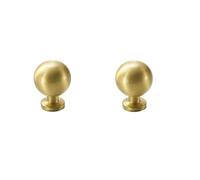 PILYON Armario Tirador Tiradores Y Tiradores Redondos De Latón 2Piezas Tiradores Para Puertas De Armario Cajones Tiradores De Latón Puro Cromado Diámetro Dorado De 24mm