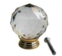 PILYON Puerta De Gabinete Manija 10 Piezas Puerta De Vidrio Perilla Redonda De Diamante De Cristal De Un Solo Orificio Manija Esférica De 20 mm