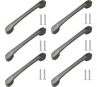 PILYON Tiradores Armarios 6 Piezas Pomos Y Tiradores De Armario Para Habitación De Niños,Tiradores De Puertas De Armarios,Cajones,Tiradores De Colores,Gris,128mm