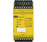 PILZ Interruptor de seguridad PNOZ X3P 24 V CC 24 VAC 3n/o 1n/c 1so 3 cierres, 1 abridor (ancho x alto x profundidad)