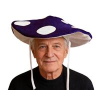 Pilzhut Verkleidung - Plüsch 48cm Mit Breiter Krempe | Festhut Für Jugendliche Erwachsene Festival Karneval Halloween Rollenspiel Bühnenauftritt Show Männer Frauen Kostüm Accesorio