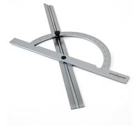 PIMALDAUM Falsa escuadra ajustable 10-170° - Regla regulable - Acero al carbono de alta resistencia - Escala cromada - Con tornillo de fijación - Incluye funda de cuero sintético (200 * 400 mm)