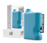 Pimentero portátil (azul) - Juego de condimentos versátil, dispensador de sal multifuncional para un uso fácil - Práctico y duradero dispensador de sal y pimienta de plástico para especias finas