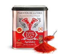 Pimentón de la Vera Ahumado AgriDulce, Denominación Origen Protegida, Pimentón Yuste 1557, Producido en Extremadura, Ideal en guisos, carnes, salsas, embutidos y platos tradicionales, 1 bote de 75 gr