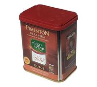 Pimentón de la Vera Dulce El Rey D.O.P. - Sabor Intenso y Aroma Único | Secado Tradicional con Leña de Encina y Roble | Ideal para Guisos, Salsas, Adobos, Carnes, Arroces y Pescados 75g