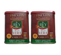 Pimentón de la Vera El Rey D.O.P. Agridulce - Sabor Intenso y Aroma Único | Secado Tradicional con Leña de Encina y Roble | Ideal para Guisos, Salsas, Adobos, Carnes, Arroces y Pescados - Pack 2 Uds