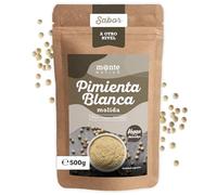 Pimienta Blanca molida Monte Nativo (500g) - Pimienta Blanca finamente molida ideal para Cocinar, Refinar y Sazonar Alimentos - Sabor Intenso para su Cocina