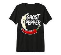 Pimienta Fantasma Divertida Picante Picante Halloween Fantasma Pimienta Camiseta Premium