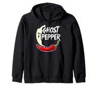 Pimienta Fantasma Divertida Picante Picante Halloween Fantasma Pimienta Sudadera con Capucha