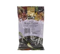 Pimienta negra en grano 100 g en bolsa para molinillo Aroma intenso y sabor picante suave para carnes, pescados, verduras y salsas