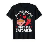 Pimiento Rojo Chile Capsaicina Love Language Curry indio Camiseta