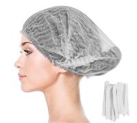 PimPam Factory - (Pack 100) Gorros Desechables Ajustables - Gorro Ducha Desechables para Hotel, Balneario, Spa, Ducha o Peluqueria - Gorros Desechables Estetica Apto para Pelo Largo