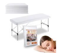 PimPam Factory -(Pack 125) Sabanas Camilla Ajustables de TNT Desechables 80x210cm - Sabanas Desechables Camilla Masaje - Funda Camilla Plegable 100% Reciclables - Repele Líquidos