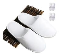 PimPam Factory - (Pack 2) Zapatillas Casa Invitados de Rizo de Algodón Blancas - Zapatillas Invitados Casa Cómodas y Lavables - Fabricadas en España con Certificado ITEL
