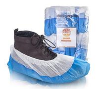 PimPam Factory - (Pack 50) Cubre Zapatos Plástico Alto Riesgo para Adulto de PP+CPE - Patucos Desechables Extra Fuertes - Cubrezapatos Impermeable Ajustables Trabajos Extremos