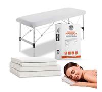 PimPam Factory Sabanas Desechables Camilla Masaje Ajustable - Pack 10 de 150x220 cm - Material SMS Hipoalergénico Repelente a Líquidos, Funda para Clínicas y Salones de Belleza