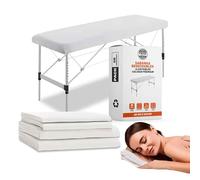 PimPam Factory Sabanas Desechables Camilla Masaje Ajustable - Pack 50 de 80x210 cm - Material SMS Hipoalergénico Repelente a Líquidos, Funda para Clínicas y Salones de Belleza