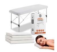 PimPam Factory Sabanas Desechables Camilla Masaje Ajustable - Pack 50 de 95x220 cm - Material SMS Hipoalergénico Repelente a Líquidos, Funda para Clínicas y Salones de Belleza