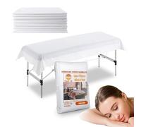 PimPam Factory Sabanas Desechables Camilla Masaje de TNT No Ajustable de 14 grs - 100x200cm - Pack 10 - Hipoalergénico - Fabricado en España - Funda Camilla Estetica - Sabanillas Repele Líquidos