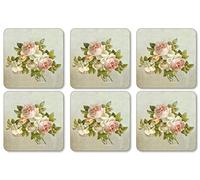 Pimpernel 63 d5543 recinto 6 Posavasos de Cristal Cuadrado Antiguo Rosa