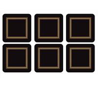 Pimpernel Posavasos Clásicos Negros de Corcho – Juego de 6