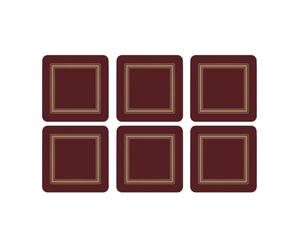 Pimpernel Posavasos Classic Borgoña - Juego de 6 (Rojo)