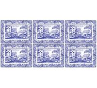 Pimpernel Blue Italian Set of 6 placemats Juego de 6 manteles Individuales, Madera y Corcho, Azul y Blanco, 30.5 x 23cm, 6