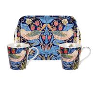 Pimpernel Set de tazas y bandeja Strawberry Thief azul