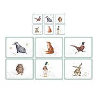 Pimpernel Wrendale, 6 manteles individuales + 6 posavasos