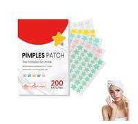 Pimple Patch, Blemish Covering Patch with Tea Tree Oil, Hydrocolloid Spot Patches In 2 Sizes, 5 Colors 200 Dots Star Pimple Patches, For Face Body Blemish Cover Skin Care (1 Box)