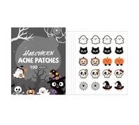 Pimple Patch, Halloween Blemish Cover, 2.76x3.35in Festive Breathable Sticker Pad, Gentle Skin Adhesive, Invisible Day Night Use for Nose, Face, Travel, Home, Women, Men, Daily Care