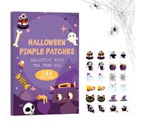 Pimple Patches, Halloween Skin Zit Stickers, Pimple Patches Blemishes Stickers, Care Pads for Teen Girls & Women, Forehead & Face, Size: 24, Color: Multi-Color