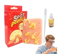 Pimple Popping Toy, Stress Soothing Squeeze Toys, Adorable Relaxing Plush, Portable Popping, Pinching Tool for Reliefs, Kids, Adolescentes y Adults, 4,72 x 3,35 pulgadas