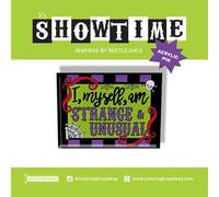 Pin acrílico musical I Myself and Strange & Unusual | 1 pin acrílico individual de Coloring Broadway | Inspirado en Beetlejuice - Corte láser - Alta definición (1.5 x 1.15 pulgadas), Acrílico, Sin