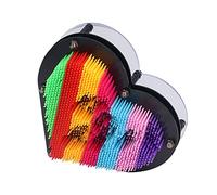 Pin Art Board 3D tridimensional en forma de corazón clon arco iris modelo de mano pintura de agujas decoración de huellas de mano escritorio juguete para y adultos Muovi colorido 7.4 pulgadas x 6.9