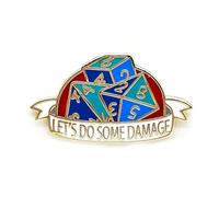 Pin bárbaro Let's Do Some Damage - Serie Cooperation - Pin de solapa esmaltado - Insignia chapada para ropa, bolsas y cordones