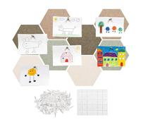 Pin Boards For Walls, Bulletin Boards For Wall, Hexagon Decorative Board, Hexagon Aesthetic Home Decor, Picture Board Acoustic Panels Set Photo Card DIY Crafts Display Home Bedroom