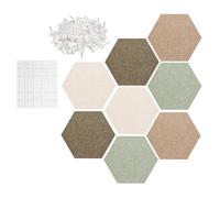 Pin Boards Walls - Hexagon Aesthetic Decor, Picture Board with Display Feature, Acoustic Panel Set with Functional Style, DIY Craft Tool with Creative Detail, Home Bedroom Living Room for Office S