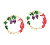 Pin Bridal 2Pcs Enamel Fox Brooches Brooch Clothes Badges Sweater Shawl Lapel Corsage for Women Girls Costume Decor Red Bride Accessories