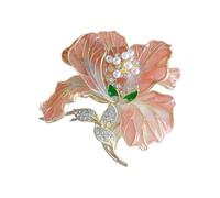 Pin brillante único para ropa floral con insignia floral de cristal artificial para uso diario, ocasión especial, insignia de ropa de moda, talla única, como se describe