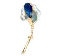 Pin brillante único para ropa floral con insignia floral de cristal artificial para uso diario, ocasión especial, joyería de flores chinas