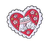 Pin Con Diseños De Gatos Y Corazones Para Bolsos Ropa Sombreros Revestimiento Accesorio Para Niñas Regalo Broche Gatos Elegante Cierre Seguro