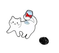 Pin con distintivo de gatos a, broche versátil para ropa y bolsos, excelente regalo para amantes de los gatos y broche de Metal para amigos