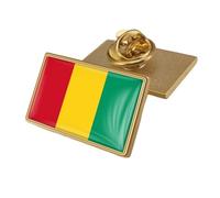 Pin Con La Bandera De Guinea - Pin De Solapa Patriótico Con Bandera De Cristal Impresa Pins Con La Bandera Nacional Ondeando Broche De Regalo Para Hombres Y Mujeres