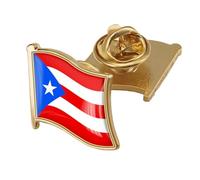 Pin Con La Bandera De Puerto Rico Broches Novedosos Con Estampado De Bandera De Cristal Clásico Estilo Patriótico Nacional Bandera De Moda Para Bodas