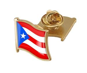 Pin Con La Bandera De Puerto Rico Broches Novedosos Con Estampado De Bandera De Cristal Clásico Estilo Patriótico Nacional Bandera De Moda Para Bodas