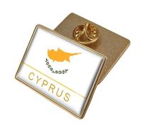 Pin Con La Bandera Patriótica De Chipre Broche De Solapa De Cristal Con Estampado De Bandera Patriótica Regalo Creativo Con Bandera Retro