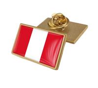 Pin Con La Bandera Patriótica De Perú Broche De Solapa De Cristal Con Estampado De Bandera Patriótica Regalo Creativo Con Bandera Retro